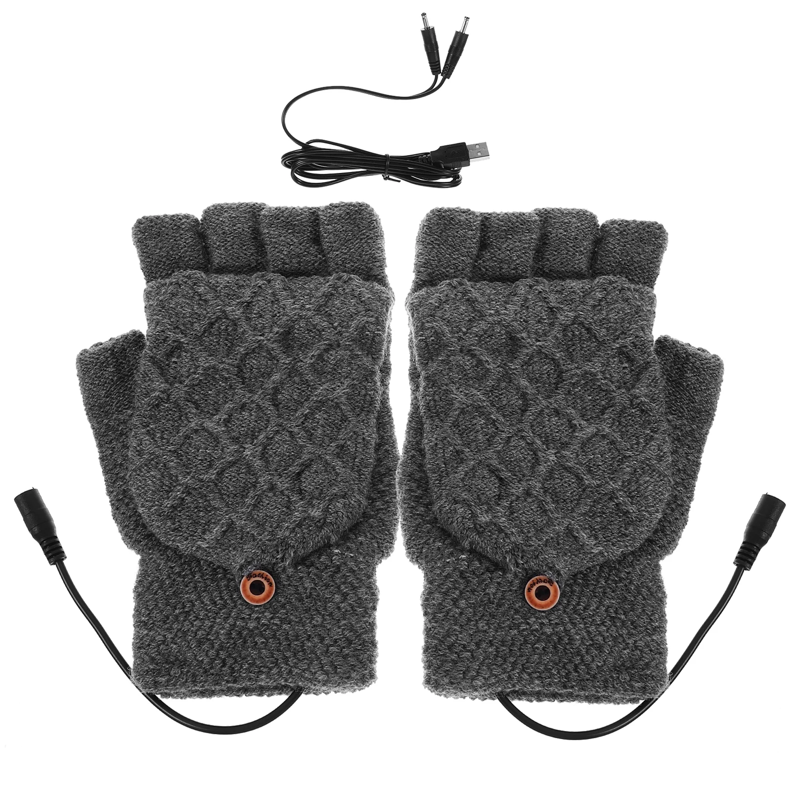 

Heated Gloves Portable Warm Windproof Heating Mitts Thermal Ski Winter Outdoor Electric