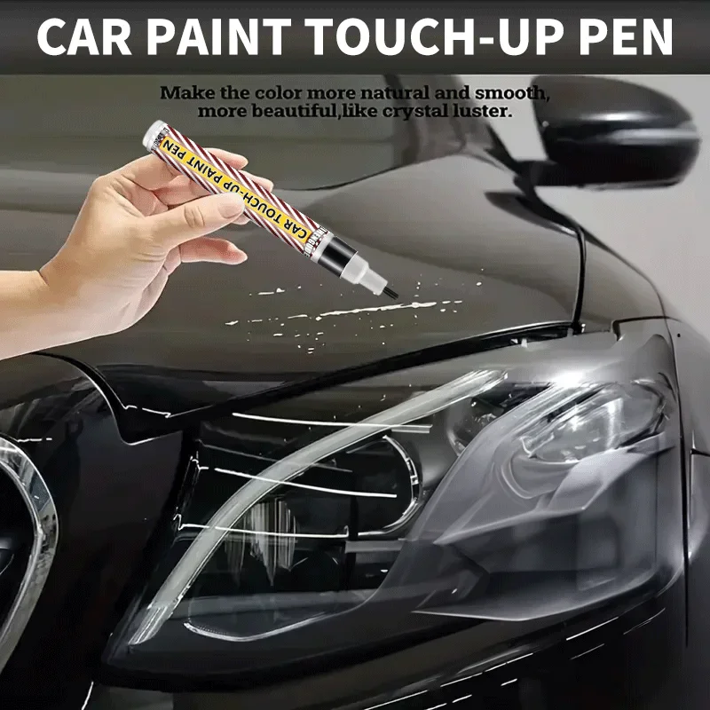 Car Button Paint Repair Pen | Black Touch-Up | Fix Interior/Steering Wheel/Dashboard Scratches | Leather Seat Color Matching