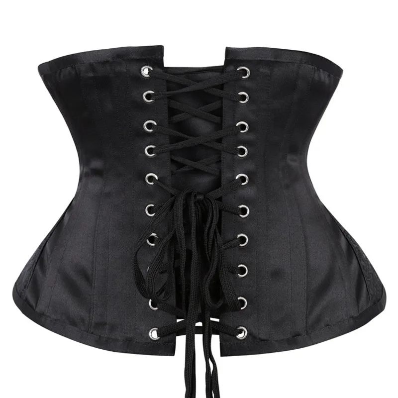 Gothic Waist Control Corset, Underbust, Steampunk, Cincher with Curved Hem Bustiers, Short Waist Trainer Vest, Underbust