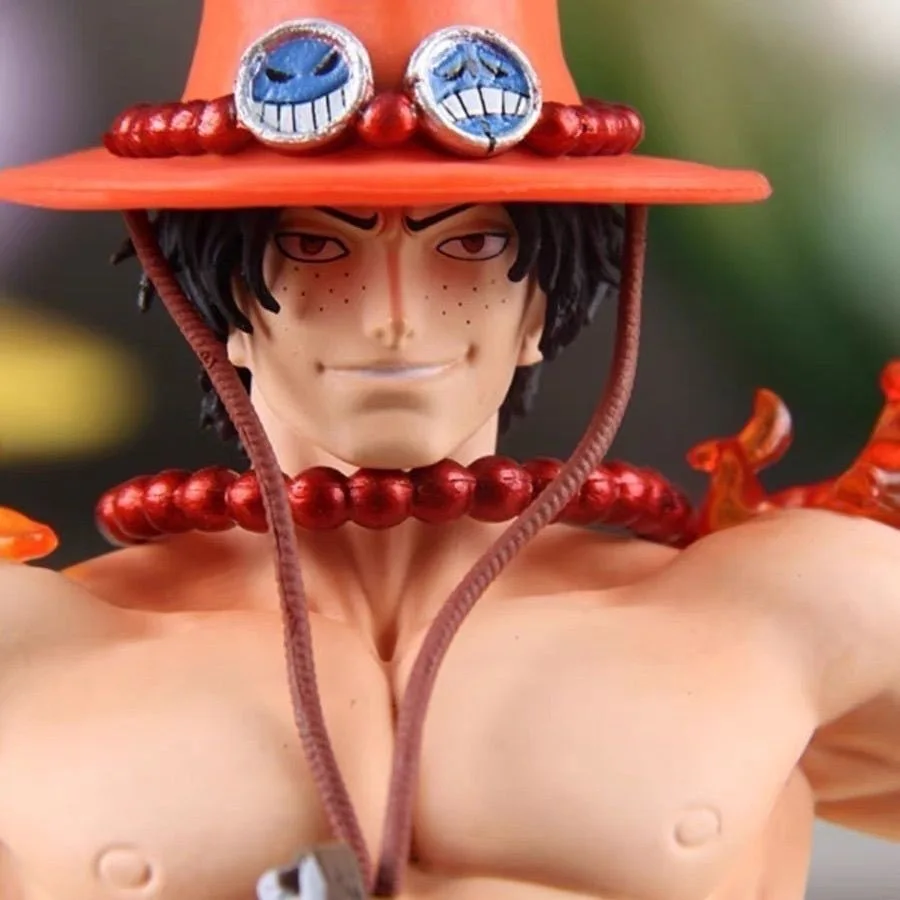 27cm Lx One Piece Ace Spread Arms Cross Anime Figure Model Gk Statue Boys Collection Desktop Decoration Ornament Toys Gifts
