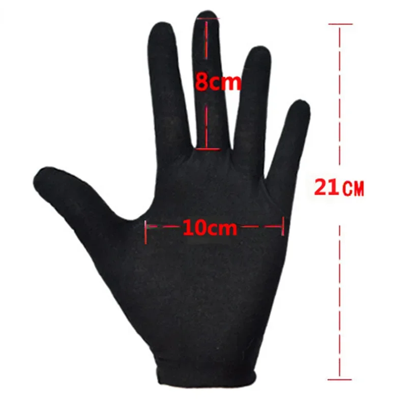12Pairs Black Cotton Gloves Soft Large Sensitive Cleaning Dry Moisturizing Hand Protection Household Protective Gloves Kitchens