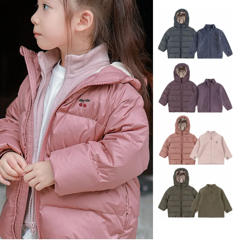 

Детский пуховик, зима 2024, новый стиль, модная теплая куртка для мальчиков с принтом, белый гусиный пух, пуховик для девочек с капюшоном