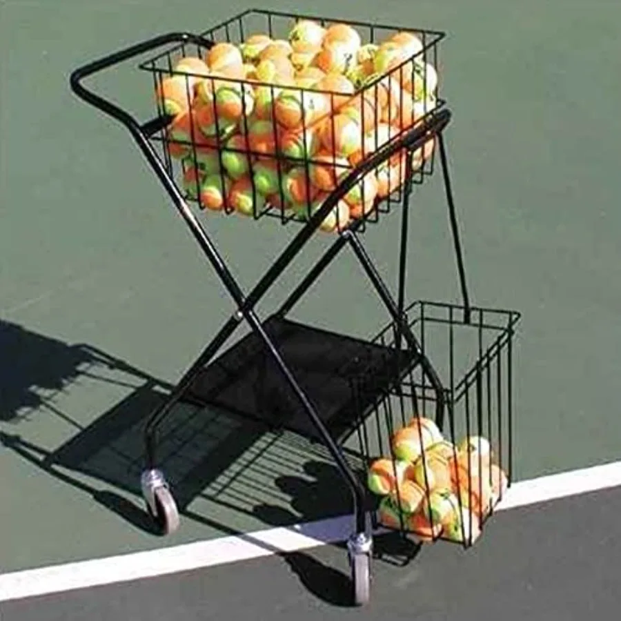 

Mini Coach's Cart - Portable Traveling Cart 150 Ball Capacity Comes with Removable Divider Tennis Pickleball Softball Baseball