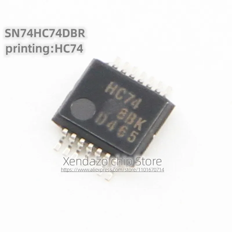 10pcs/lot SN74HC74DBR SN74HC74 Silk screen printing HC74 SSOP-14 package Original genuine Logic chip