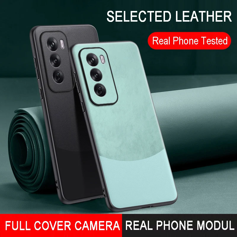 

For Oppo Reno12 Pro Global Case Cover Luxury Skin Feel Leather Texture Soft Bumper Oppo Reno12 Mobile Phone Fundas Oppo Reno12