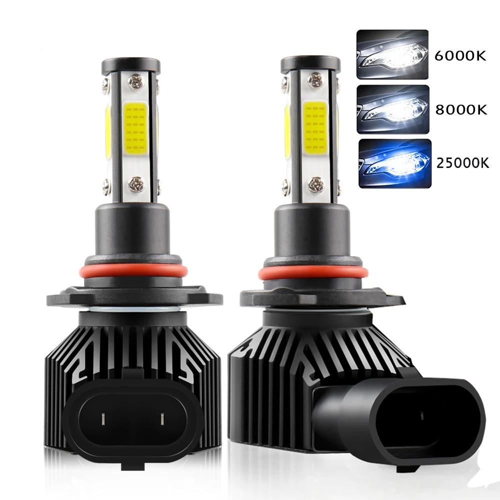 2 sztuki 360 stopni LED 14000 lm H7 H11 żarówka H1 H4 H4 H8 H9 9005 HB3 9006 HB4 Auto żarówka reflektora samochodu 6000K światła przeciwmgielnego