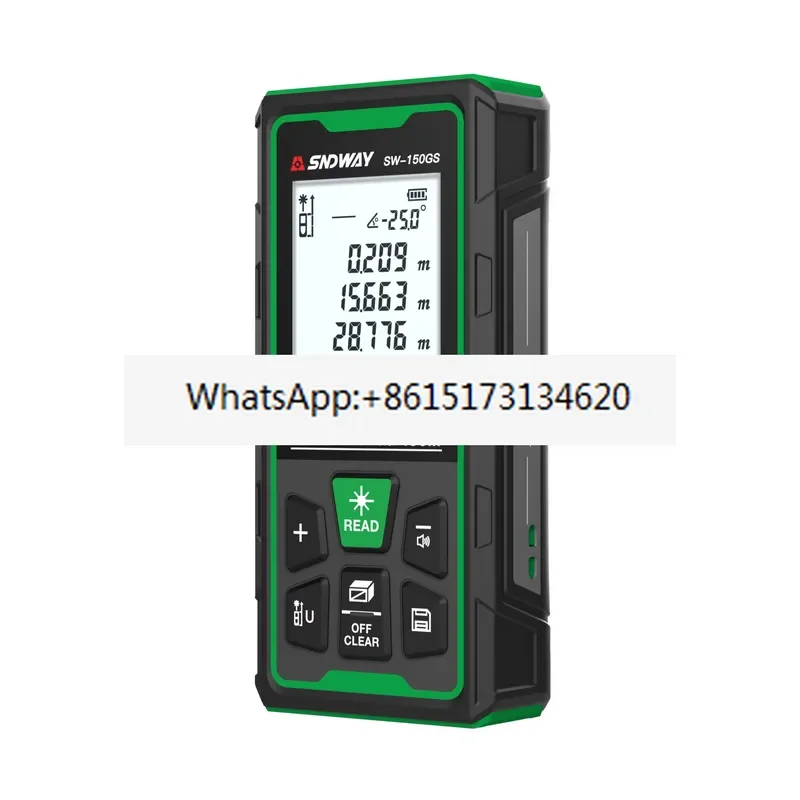 Enhance your precision with this compact handheld digital rangefinder, designed for accurate distance measurements up to 150