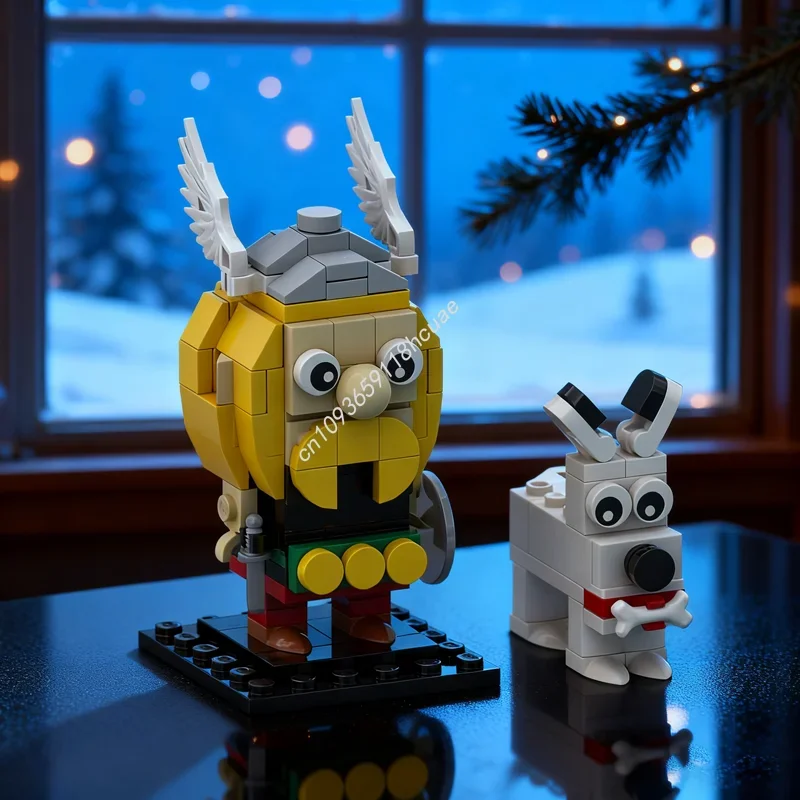 

154pcs MOC Asterix And The Dog Obelix Brickheadzed Model Building Blocks Construction DIY Toy Creative Idea Christmas Gift Brick