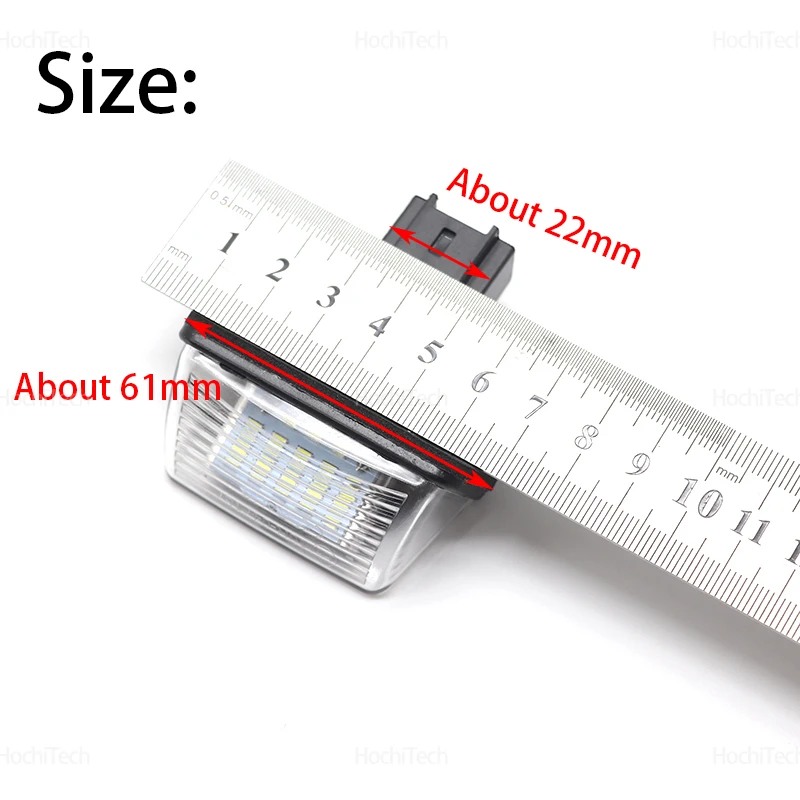 For Peugeot 206 207 307 308 407 5008 Partner Citroen C3 C4 C5 Car LED License Number Plate Light Lamp White Light view 2