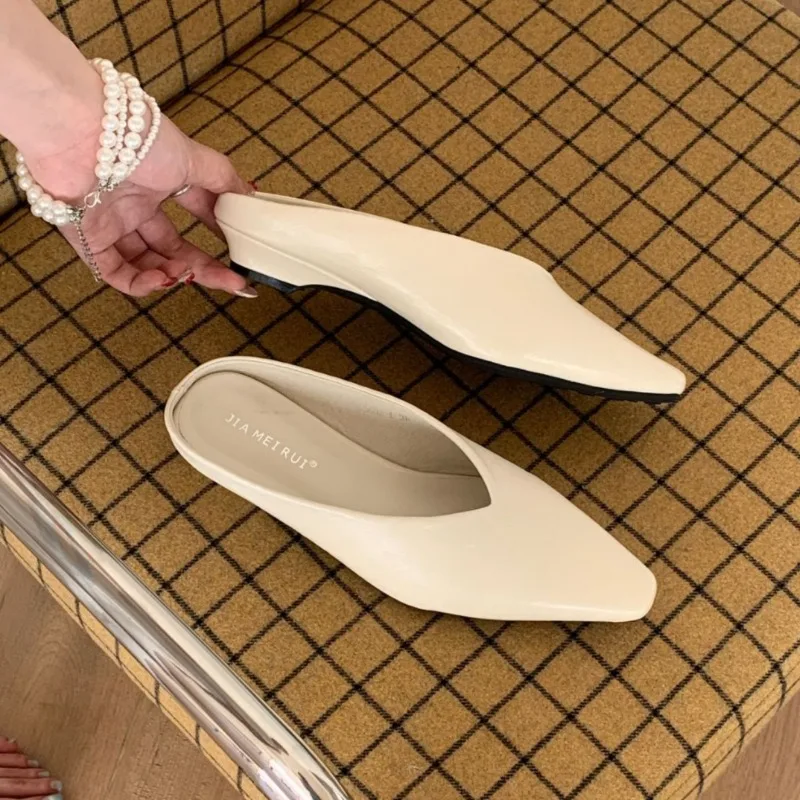 

French Style Womens Shoes Exquisite Baotou Mueller Slippers for Woman Fashion Vacation Casual Shoes Designer Shoes Zapatos Mujer