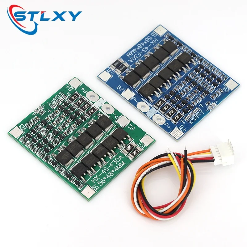 Stlxy 4S 14.8V Li-battery protection Board with Balanced 4S 12.8V lithium iron phosphate Battery Protection Board 30A