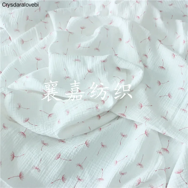 

200x135 см ткань одуванчика, драпировка из хлопка и льна, двойной марлевый креп, ткань для детской одежды, женская юбка, ткани для сна