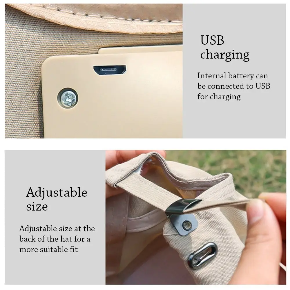 Fan Cooling Baseball Cap Sun Visors Outdoor Sport Cap Summer Breathable Sunscreen Hat For Women Men Camping Hiking Travel