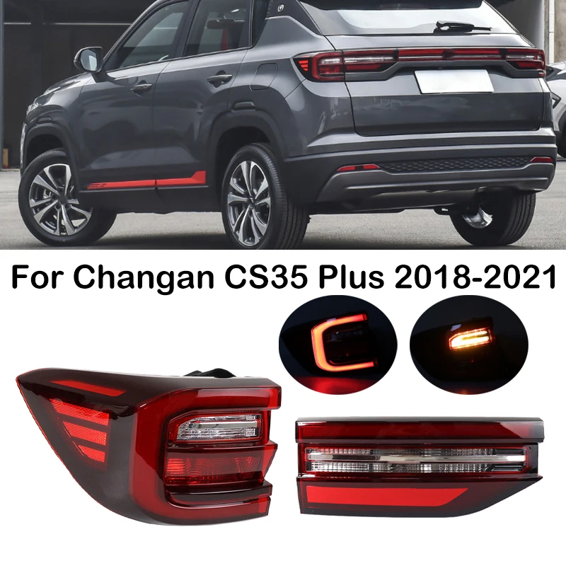 For Changan CS35 Plus 2018 2019 2020 2021 Car Rear Bumper Tail Light Brake Light Stop Lamp Tail Lamp Assembly Turn Signal Light