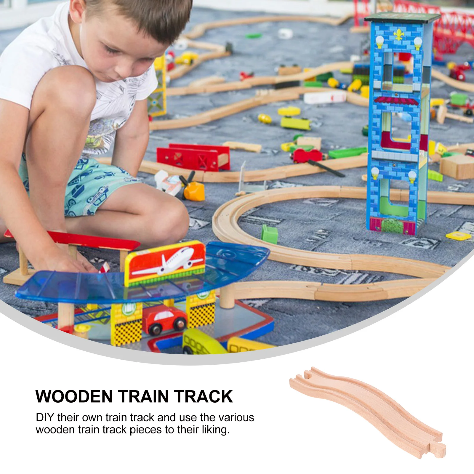 子供のための木製の鉄道建設キット,トラックコネクタ,拡張ブロックおもちゃ,シーンのレイアウト,教育玩具,クリスマス列車