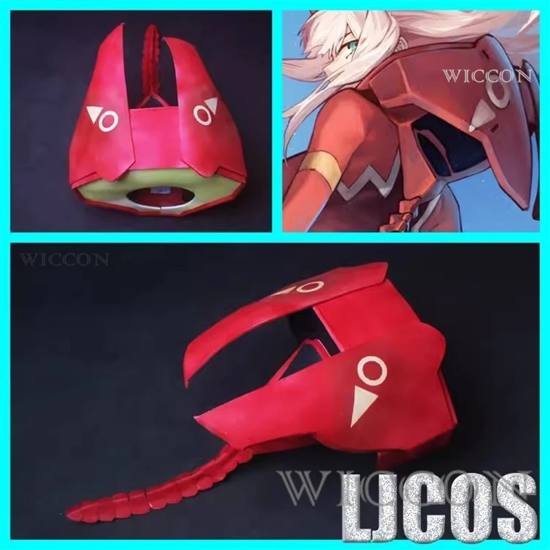 Anime 02 Cosplay Prop DARLING FRANXX Zero Two Cosplay Props Cab Helmet 02 Sexy Leather Lingeries