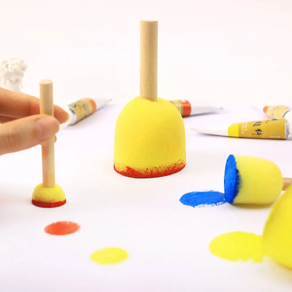28Pcs Sponge Stampers Painting Sponge Brush Drawing Tools DIY Creative Graffiti Handcraft Stamps Drawing Stamps