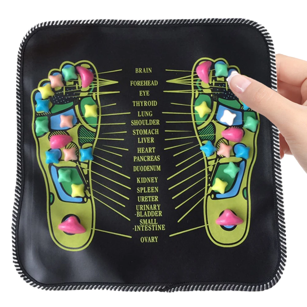 

Массажная подушка для ног, имитация камня, массажная подушка для ног, нескользящий коврик для акупрессуры, коврик для акупунктурных точек с булыжниками для снятия стресса ног