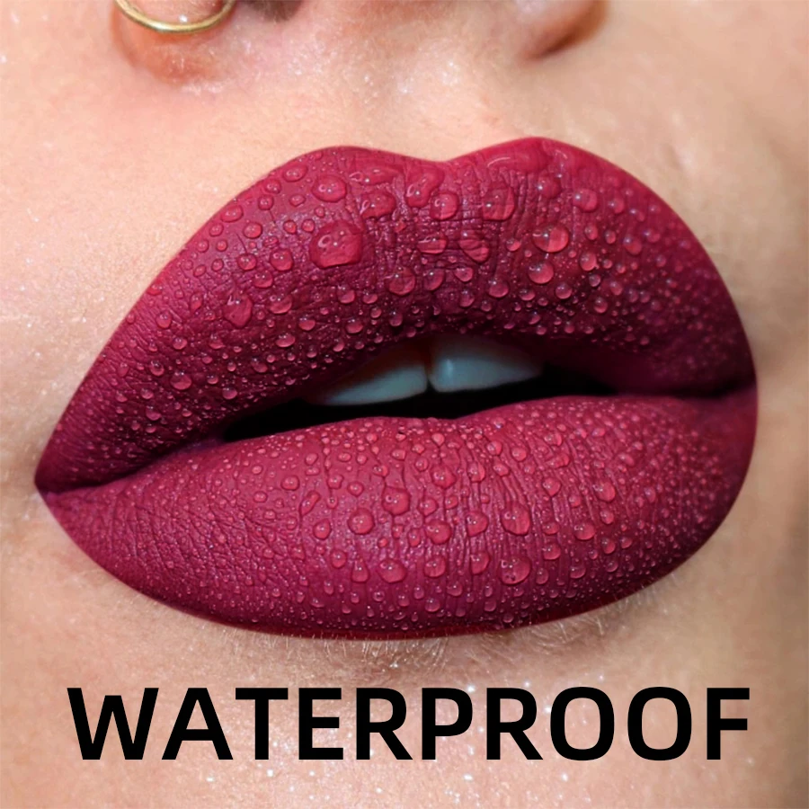 19 kleuren Matte Fluwelen Lipgloss Waterdichte Vloeibare Lipstick Naakt Zwarte Lippen tint Make-Up Lip Glazuur Cosmetica Rode Lip Stain Schoonheid