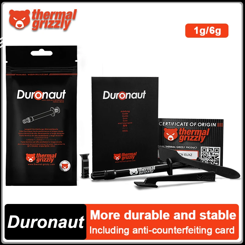 Thermal Grizzly Duronaut Thermal Paste Computer CPU Graphics card Thermal Grease
