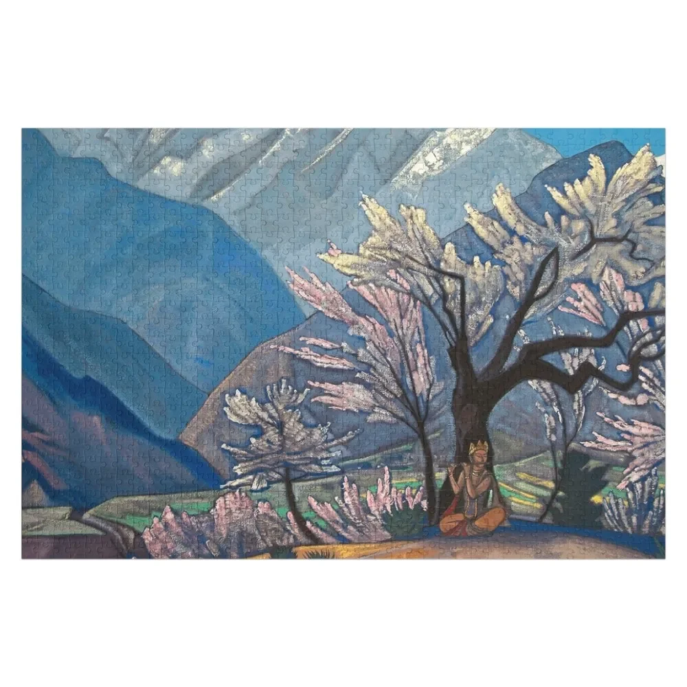 Nicholas Roerich - Krishna Spring in Kulu Jigsaw Puzzle Photo Деревянный подарочный пазл на заказ