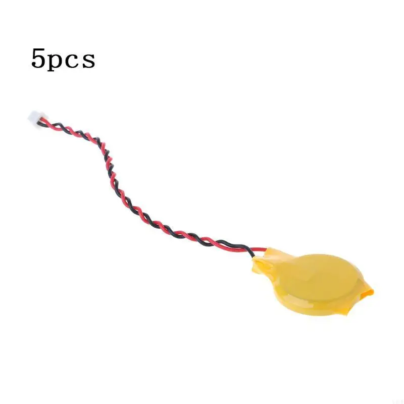 Y4ue 2 PIN CR2032 2032 Dây pin Máy tính xách tay BioS Bios CMOS Pin với dây đai Disassemble Cáp 1.25 phích cắm