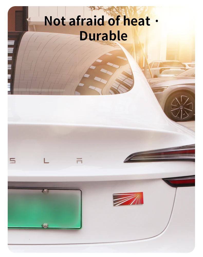 Für Tesla Modell 3/Y/Highland/Juniper 2025 Schwanz Logo Aufkleber Stamm Abzeichen Emblem Aufkleber Auto geändert Zubehör – Detail 2
