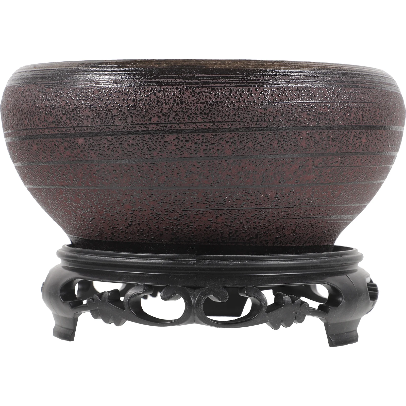 

Набор: керамический цветочный горшок с деревянной подставкой, кашпо для водных растений, многоразовый, для садового декора, гидропоники, для дома