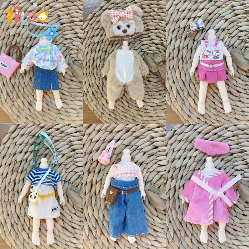 BJD Doll Clothes 1/8 Dolls 15-17cm Dress Up Doll Accessories Suit Skirt Cute Fashion Doll Clothes Toys for Children's Gifts Toys