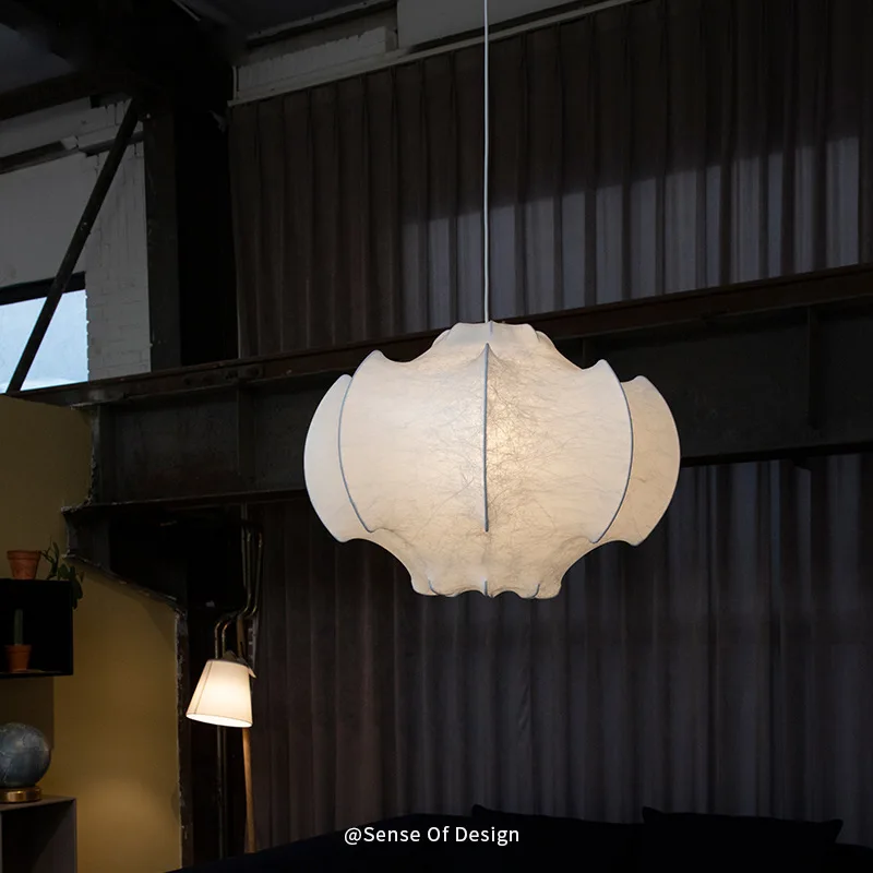 Lustre de seda italiano designer quarto lâmpada estudo sala estar