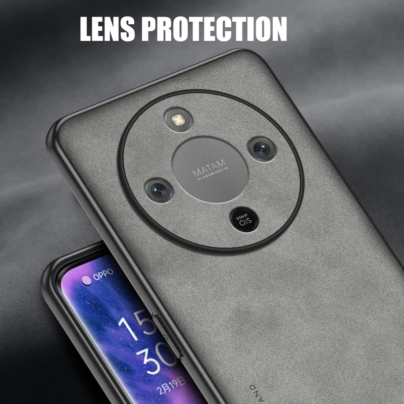 حافظة لهاتف Honor X70 مع عدسة حماية من جلد الخراف كوكه X70i X60i X60 GT X60 Pro غطاء من البولي يوريثان الناعم المقاوم للصدمات Funda