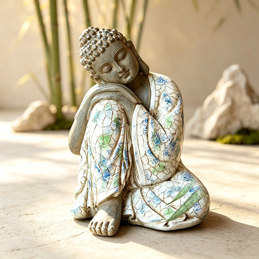 Bonsai Garden China - Estátua de Buda Adormecido Zen, Escultura