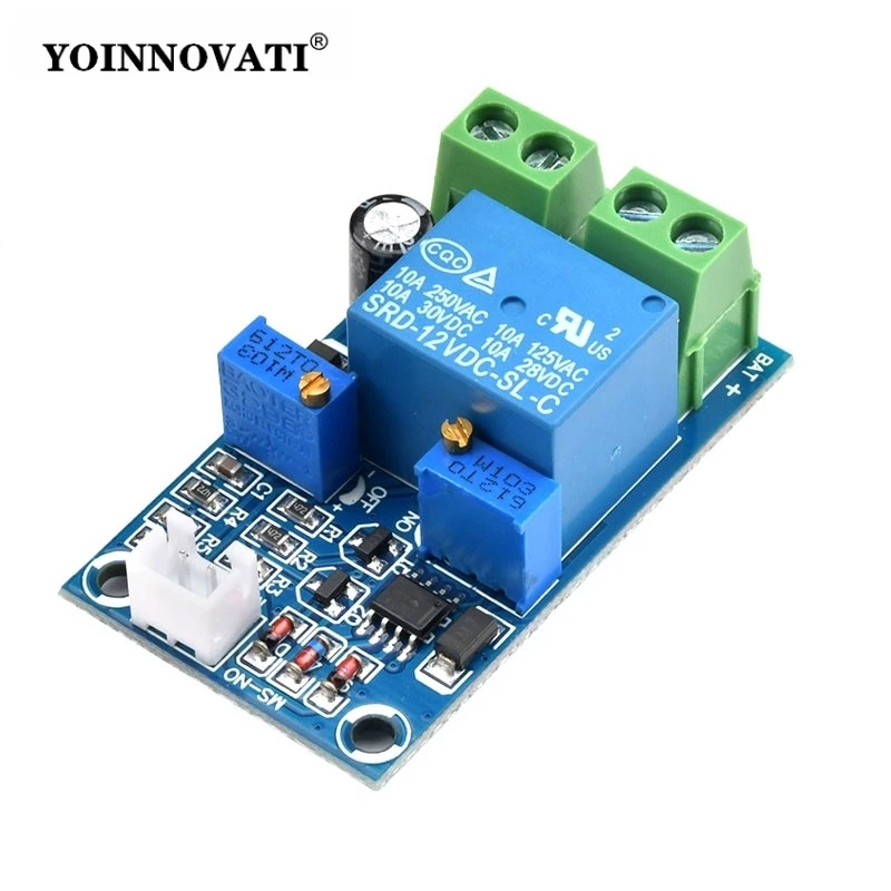 Adjustable 12V Battery Low Voltage Protector, Undervoltage Cut Off Module with Auto Recovery Over-Discharge Protection Board