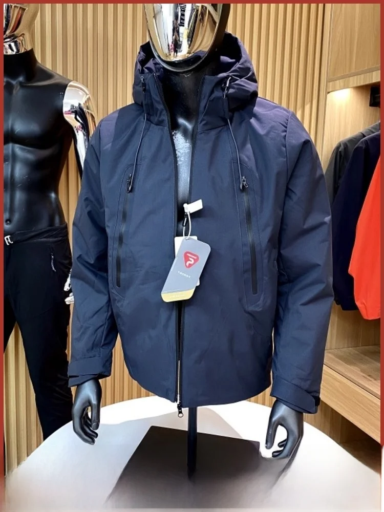 

Outdoor Lightweight Warmth-Preserving Hooded Cotton Jaet Polar Resistance Tee-Proof Youth Busin Casual Stand Fit