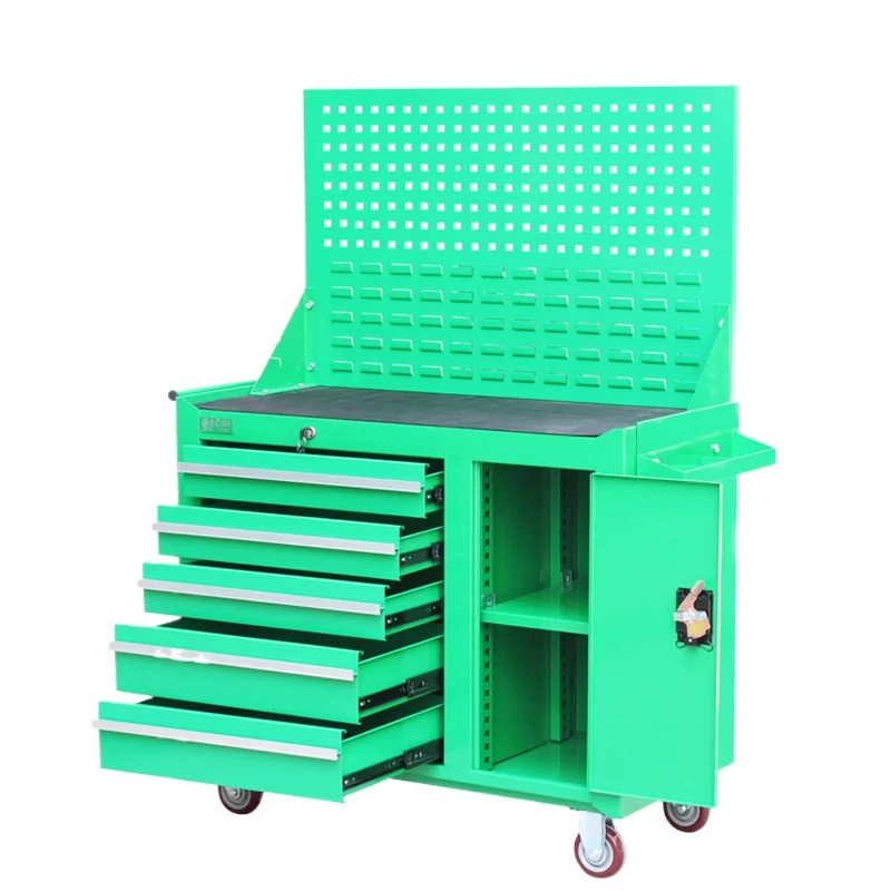 

Professional tool cabinet with hanging board Multifunctional workshop drawer tool cart station cabinet