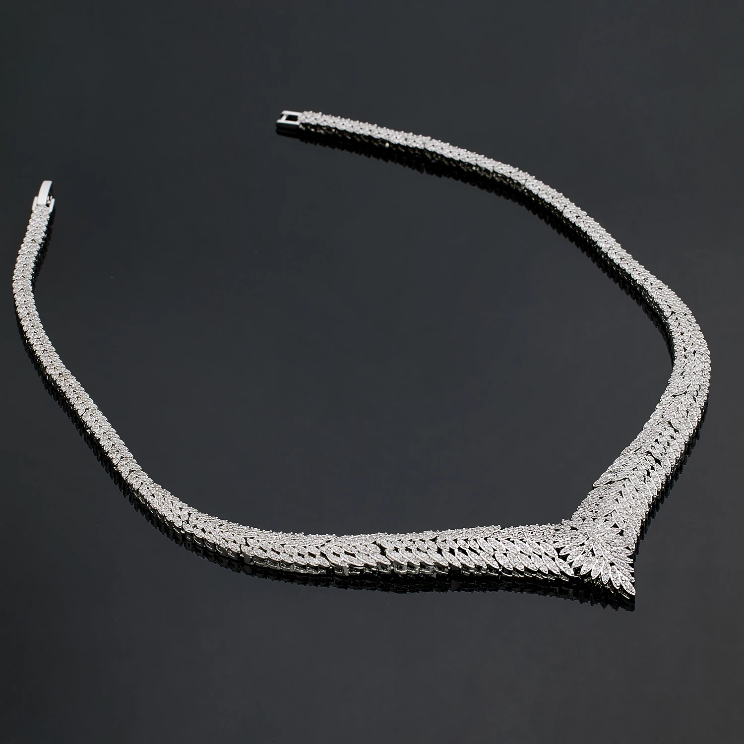 

2024 New 4-piece Cubic Zirconia Women's Jewelry Necklace Earrings Bracelet Rings Bridal Wedding Jewelry Set