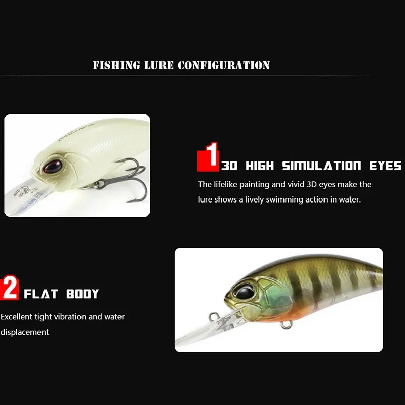 Crankbait Angelköder 2 Stück 87 mm 15,5 g künstlicher harter Köder Salzwasser Tieftauchen Wobbler Jerkbaits Angelgerät Kurbelköder