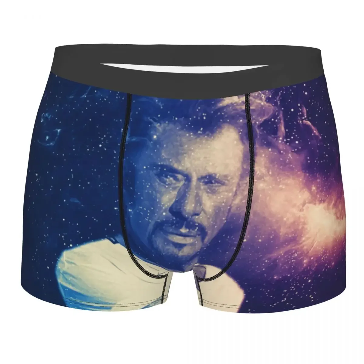 Cool Johnny Hallyda Rock Boxer Shorts For Homme 3D Printed French Singer Underwear Panties Briefs Breathable Underpants