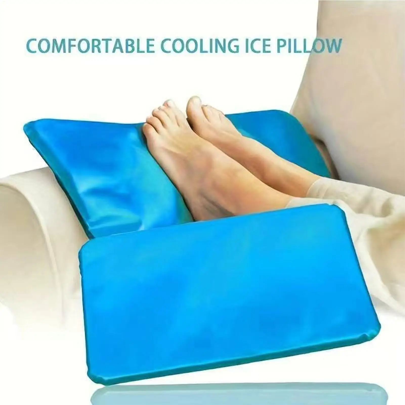 Cooling Pad 2Pcs Reusable Water Filled Leak Proof Mat Cool Pillow Insert Night Sweat Relief Summer Sleep Aid Car Seat Cushion