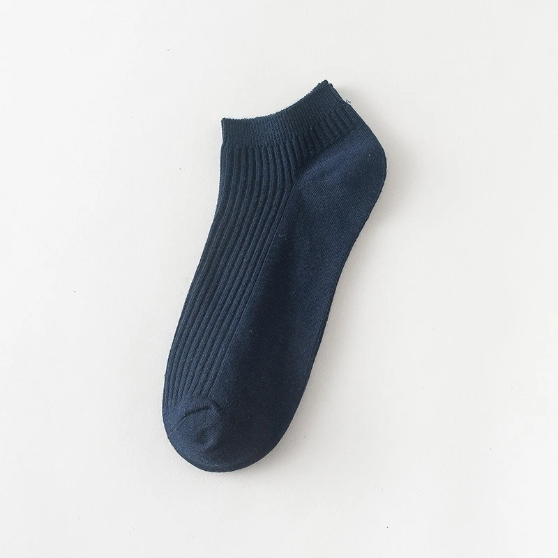 5 أزواج من الجوارب الرجالية ذات اللون الصلب القابلة للتنفس للربيع والصيف والتي تمتص العرق، جوارب كاجوال بسيطة ومريحة