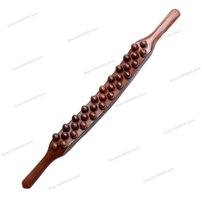 carbonized three-row 31-bead solid wood beech, rolling bar, meridian dredging, kneading abdomen and driving bar, scraping stick
