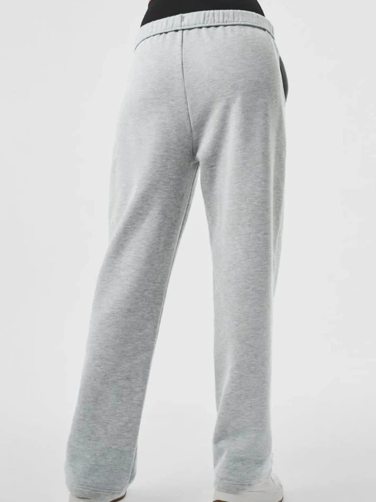 Elastic Black Trousers Joggers Women Sports Cotton Jogging Gray Straight Leg Sweatpants Casual Drawstring Women's Classic Pants view 5