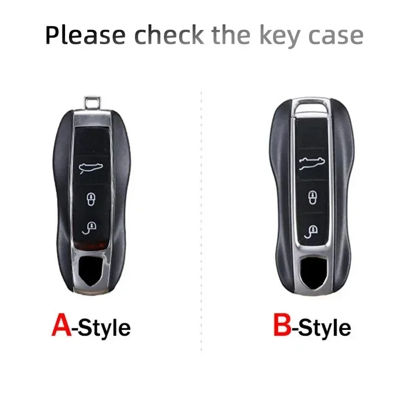 Suede Car Key Case Cover Shell Holder Protector For Porsche 718 Cayenne Panamera 911 Macan Taycan Cayman Boxster Accesseries