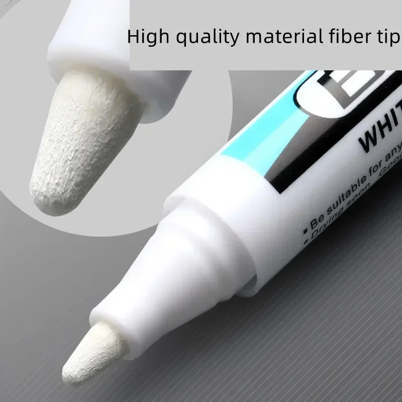 1.0/2.5MM White Permanent Marker Pens For Wood Rock Plastic Metal Leather Glass Stone Art Supplies 0.7mm Deep Hole Paint Marker