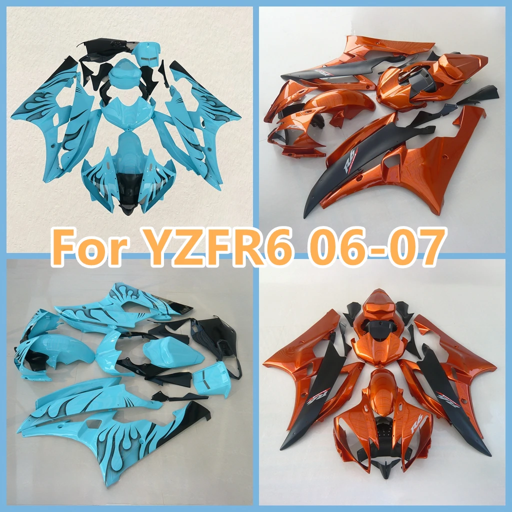 Fit for YAMAHA YZF-R6 06 07 YZFR6 2006 2007 4Gifts 100% Fit Injection Mold New ABS Plastic Fairings Kit Bodywork Set Sky Blue