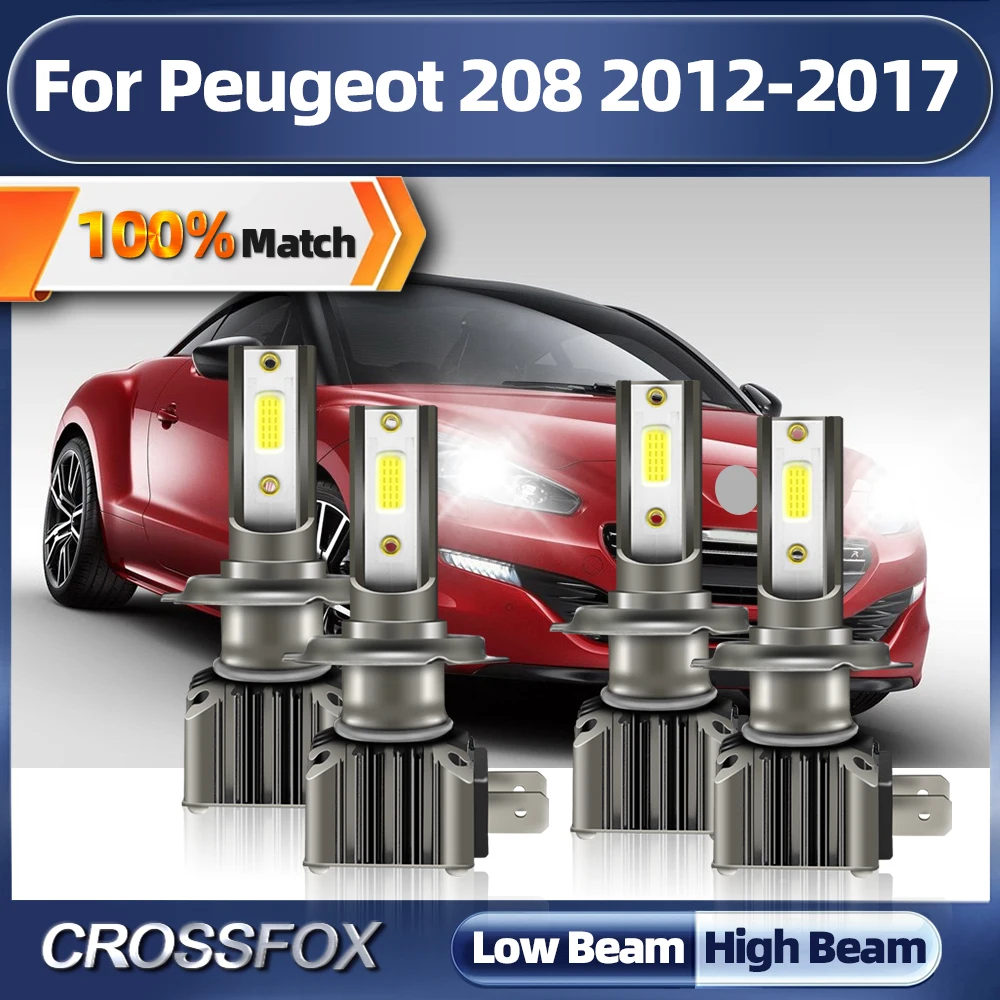 

Canbus LED Headlight Bulbs 40000LM Turbo Auto Lamps 12V 6000K Plug And Play For Peugeot 208 2012 2013 2014 2015 2016 2017