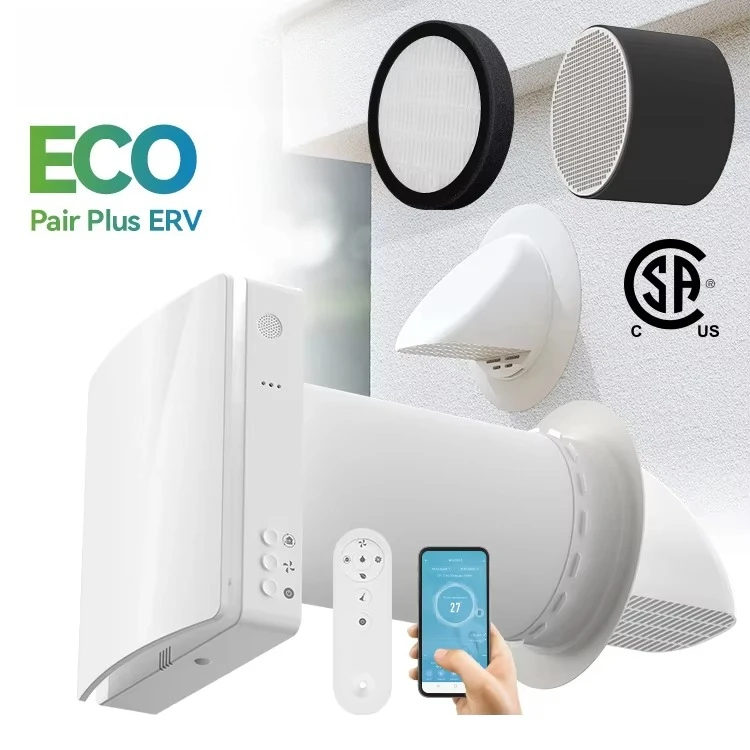 HRV household ventilation system air exchange system ductless erv