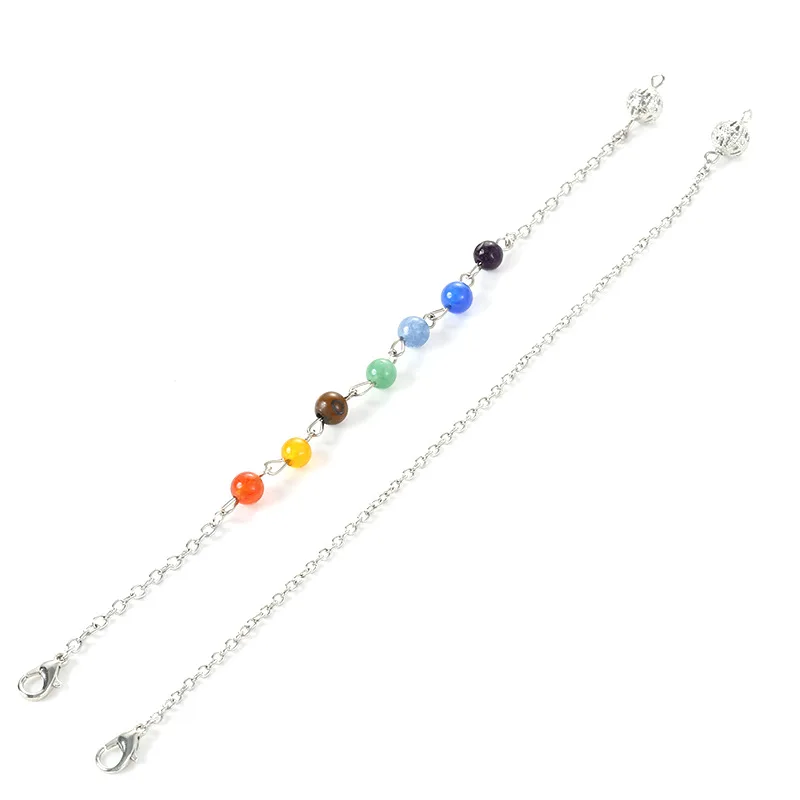 Chakra Beads Pendulum Chain Lobster Buckle Pendulum Pendant Yoga Lobster DIY Stainless Steel Chain Necklace Bracelet Making