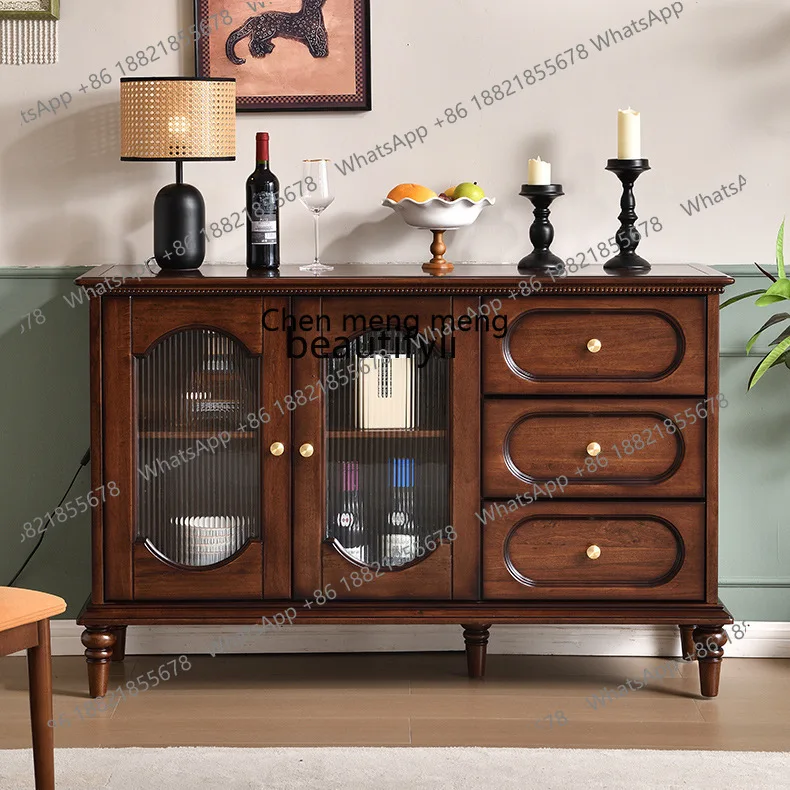 X  Solid wood dining side, wine cabinet dining room living room display, storage cabinet bathroom