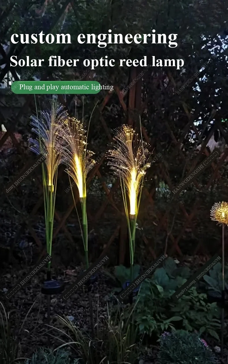 1~8PCS LED Solar Garden Lamp Waterproof Reed Light Outdoor Lawn Yard Garden Christmas Decoration Light Decor Solar Power Lights